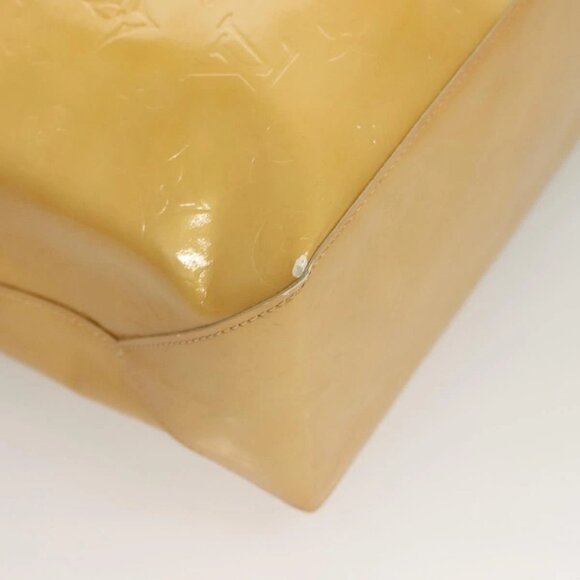 LOUIS VUITTON Monogram Vernis Reade MM Hand Bag Beige M91141 LV Auth BA3199 - Picture 4 of 16